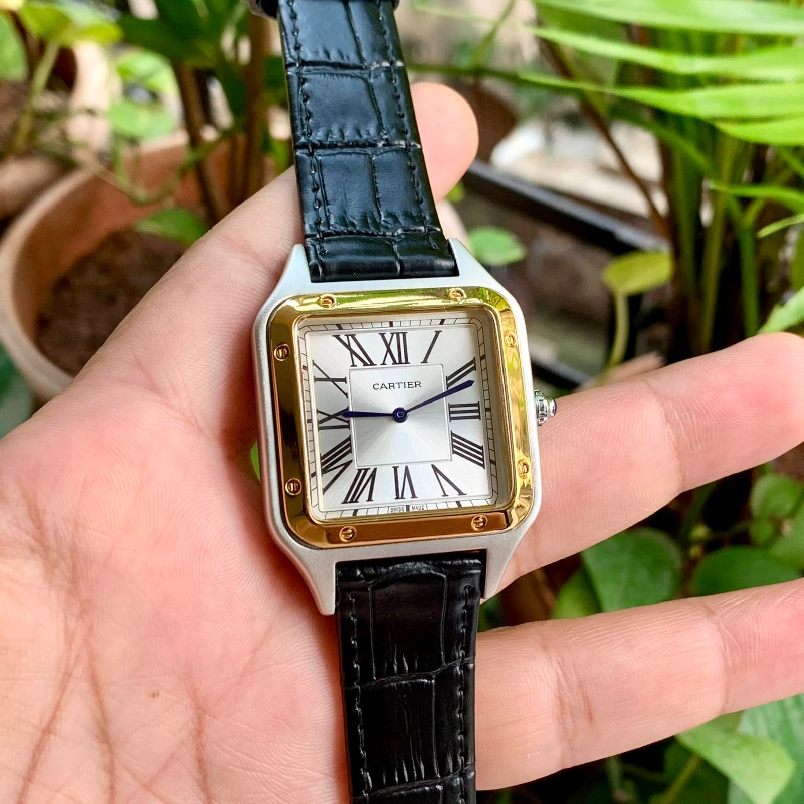 CARTIER DUMONT BLACK SILVER GOLD