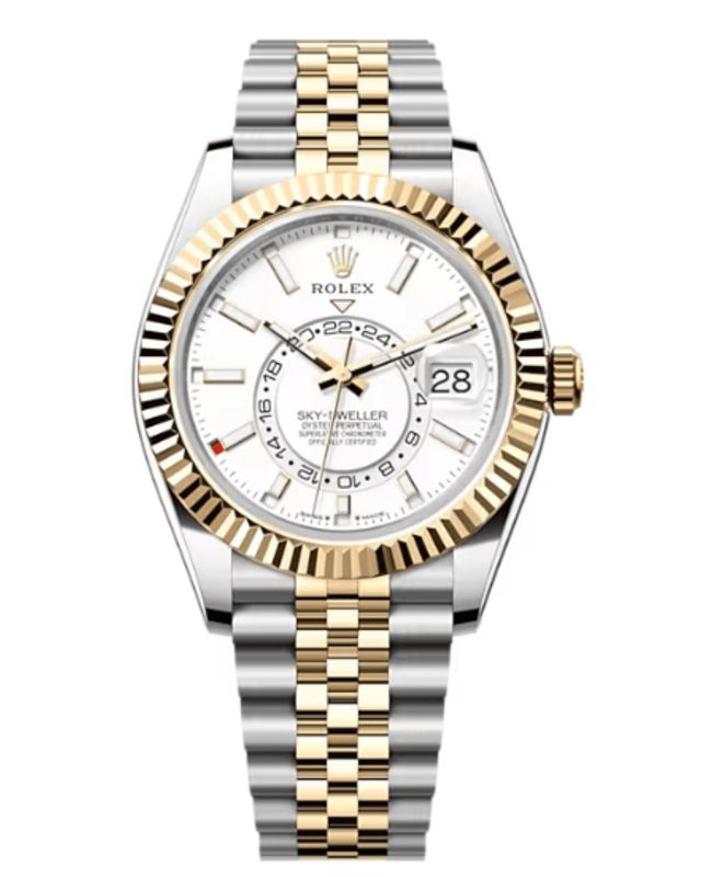 Rolex Sky-Dweller silver Dial With dual tone jublee belt (cell model)