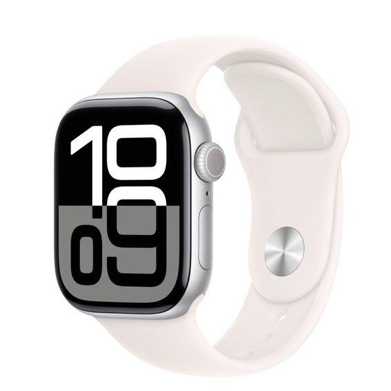Apple watch series 10 silver with apple logo(master copy)