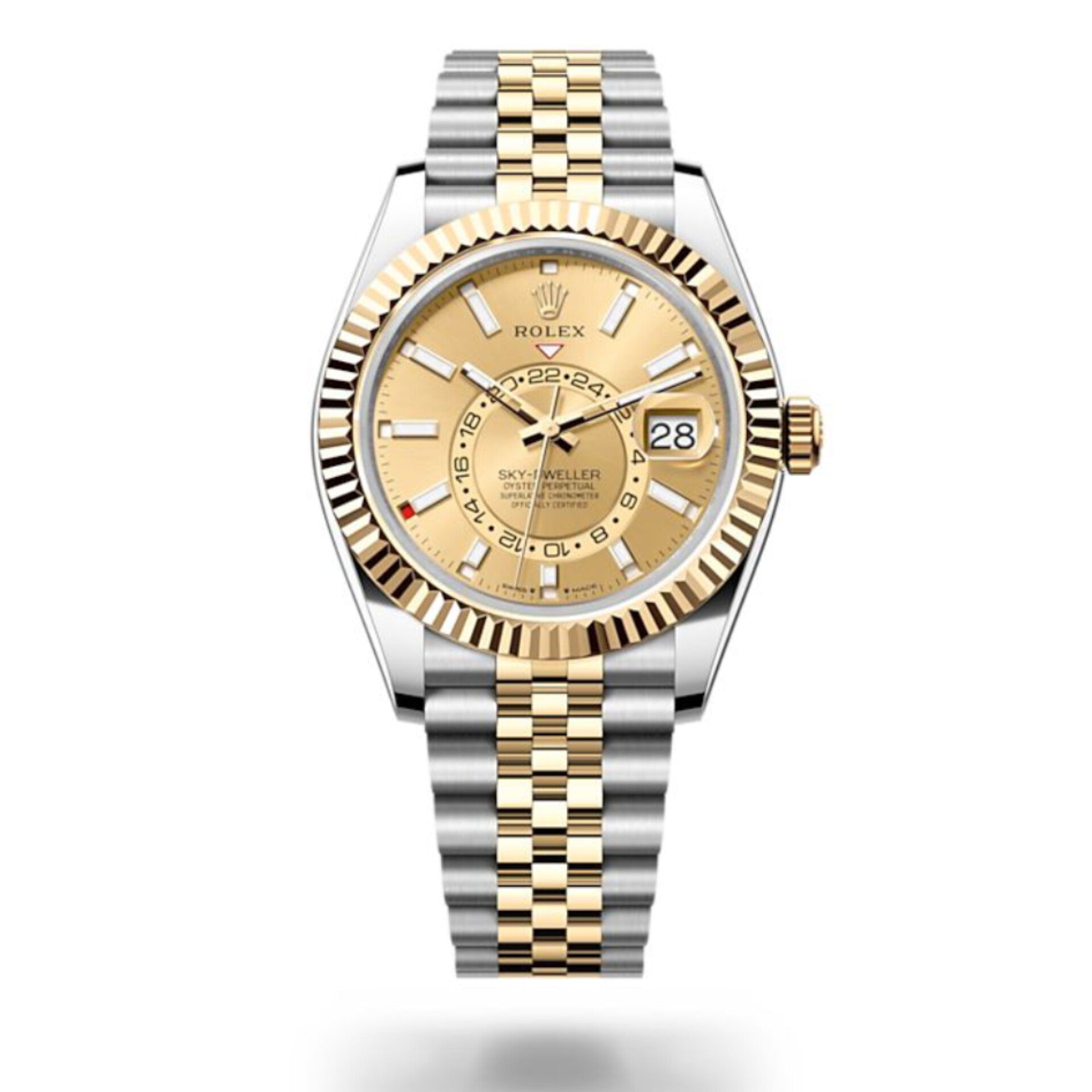 Rolex Sky-Dweller Gold Dial dual tone jubilee belt (automatic)