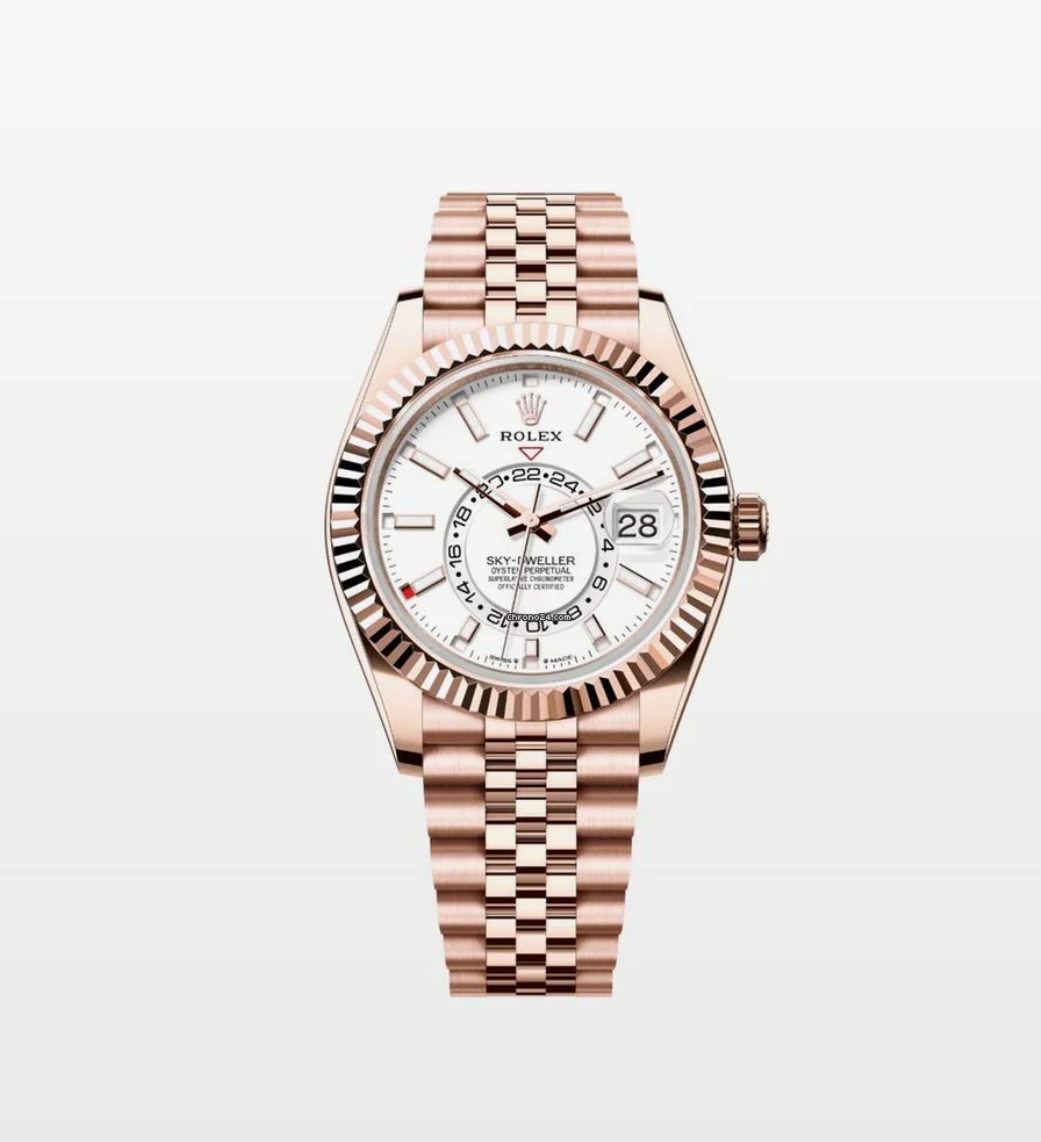 Rolex Sky-Dweller Everose Gold Black Dial oyester belt (automatic)
