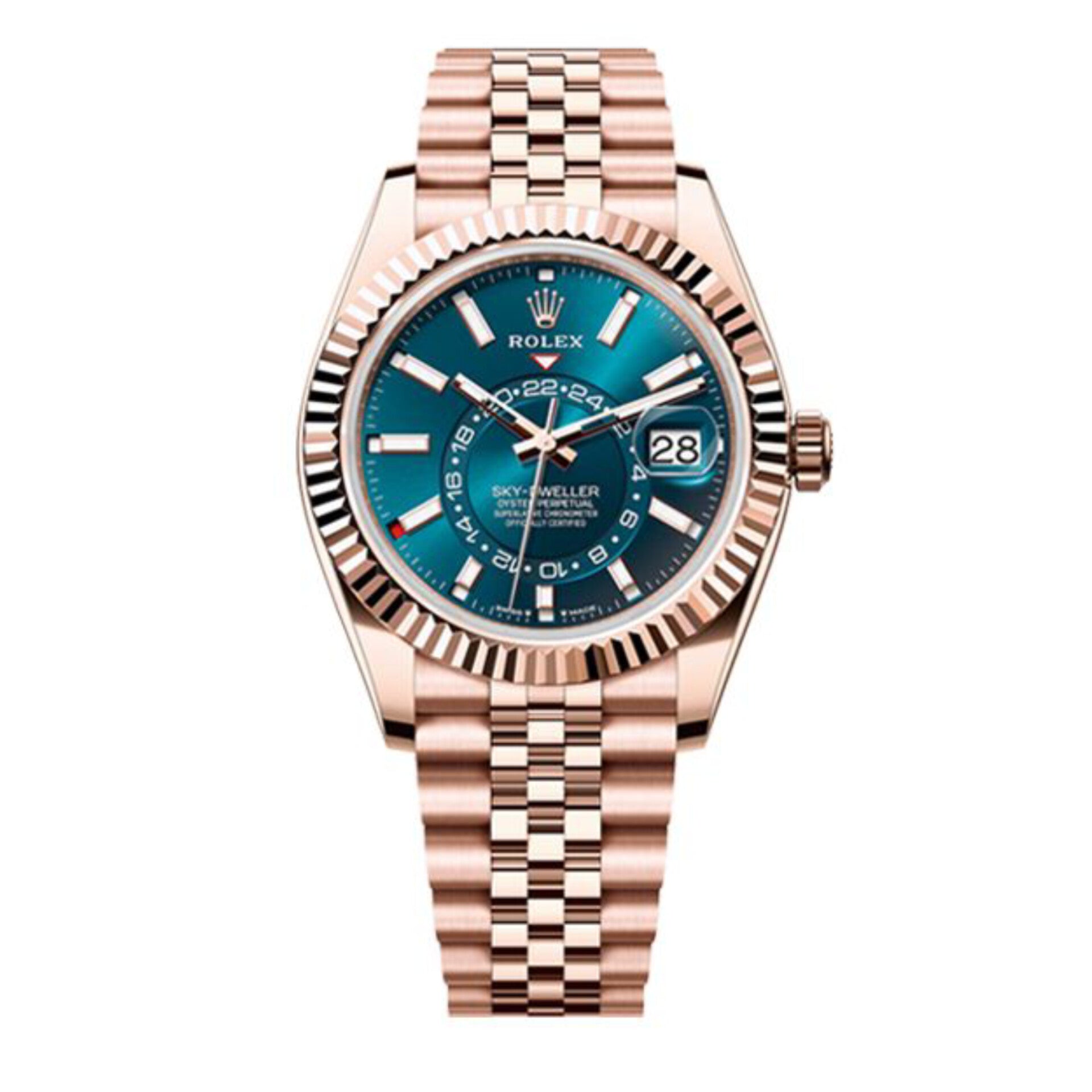 Rolex Sky-Dweller Everose Gold Blue Dial Jubilee belt (automatic)