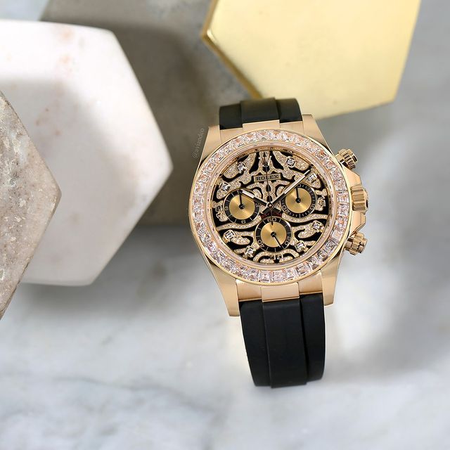 Rolex- EYE OF THE TIGER TIGER chronograph watch (GOLD)