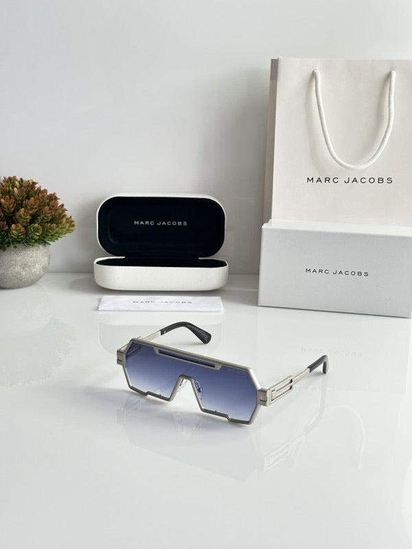 Marc Jacobs Silver Blue sunglasses with original box and kit