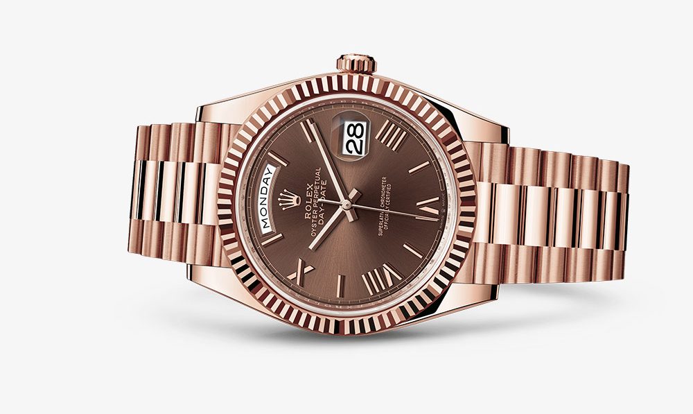 ROLEX OYSTER PERPETUAL Day-Date (AUTOMATIC) Brown Dial Men's Watch