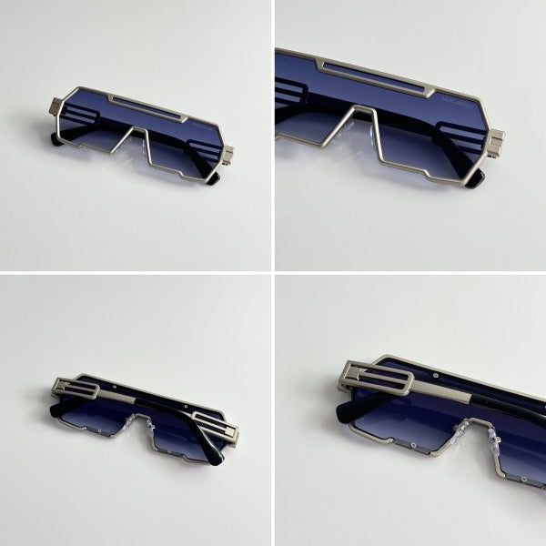 Marc Jacobs Silver Blue sunglasses with original box and kit