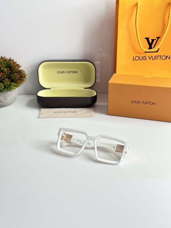LOUIS VUITTON WHITE FRAME WITH ORIGINAL BOX AND KIT
