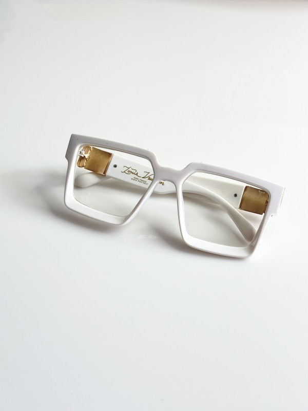 LOUIS VUITTON WHITE FRAME WITH ORIGINAL BOX AND KIT