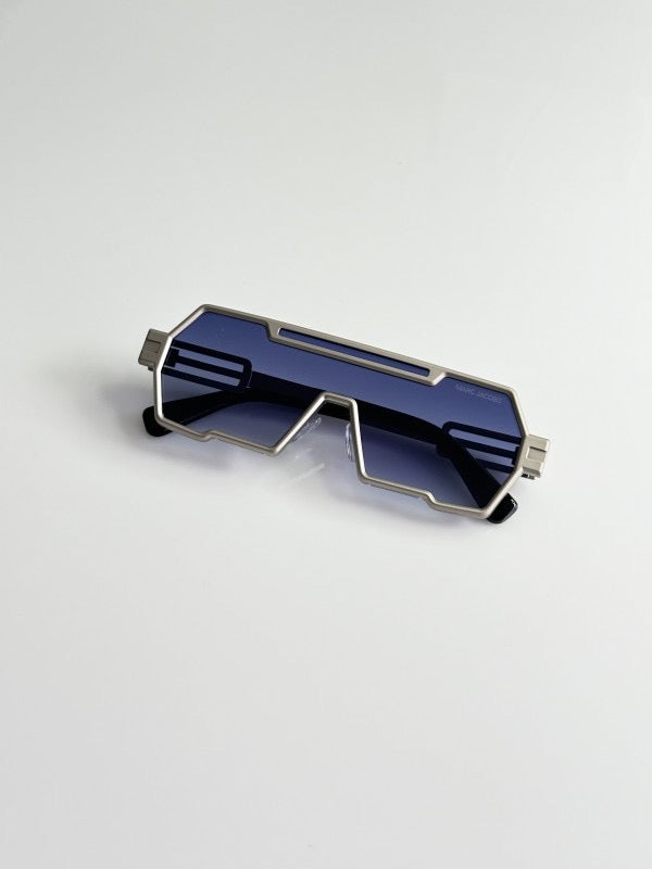 Marc Jacobs Silver Blue sunglasses with original box and kit