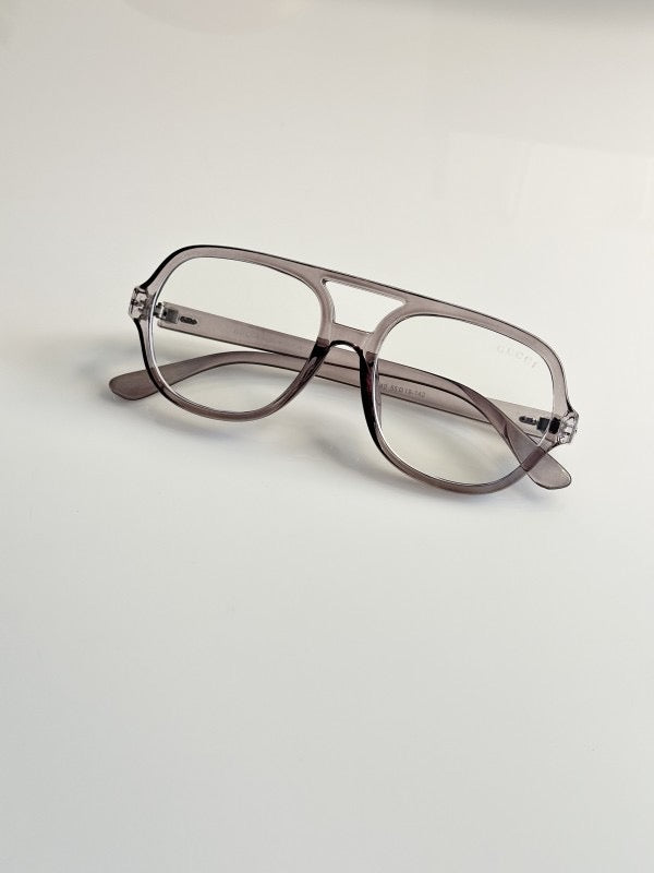 GUCCI TRANSPARENT Grey Frame With Original Box & Kit