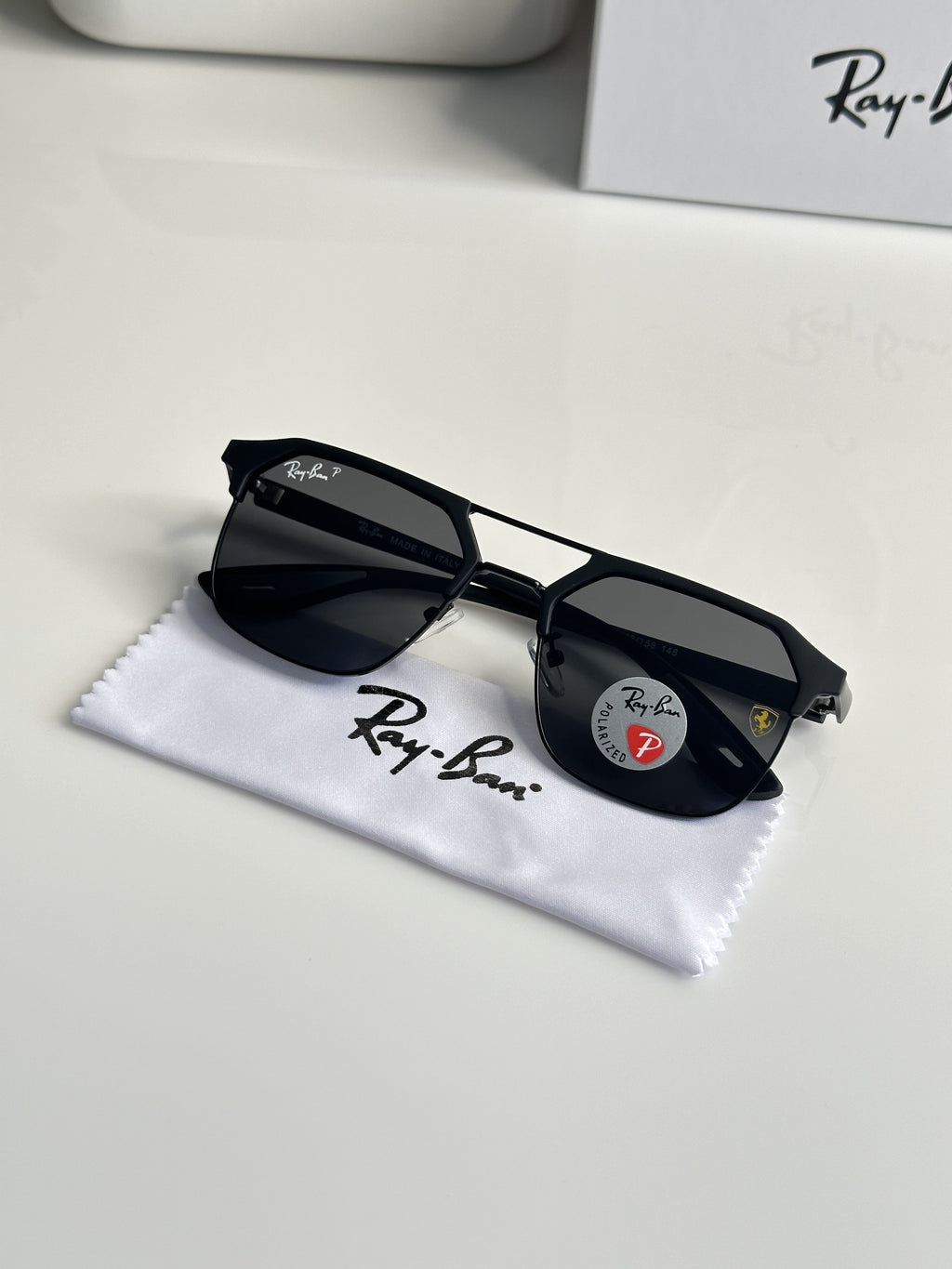 Rayban Black sunglasses with original box and kit