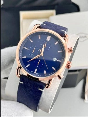 Fossil Commuter Blue Dial with Blue Leather Strap