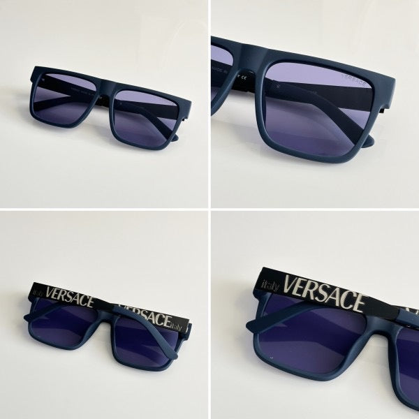 VERSACE BLUE BLACK sunglasses WITH ORIGINAL BOX AND KIT