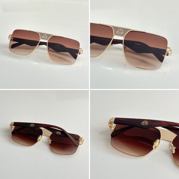 Maybach Gold Brown sunglasses with original box and kit