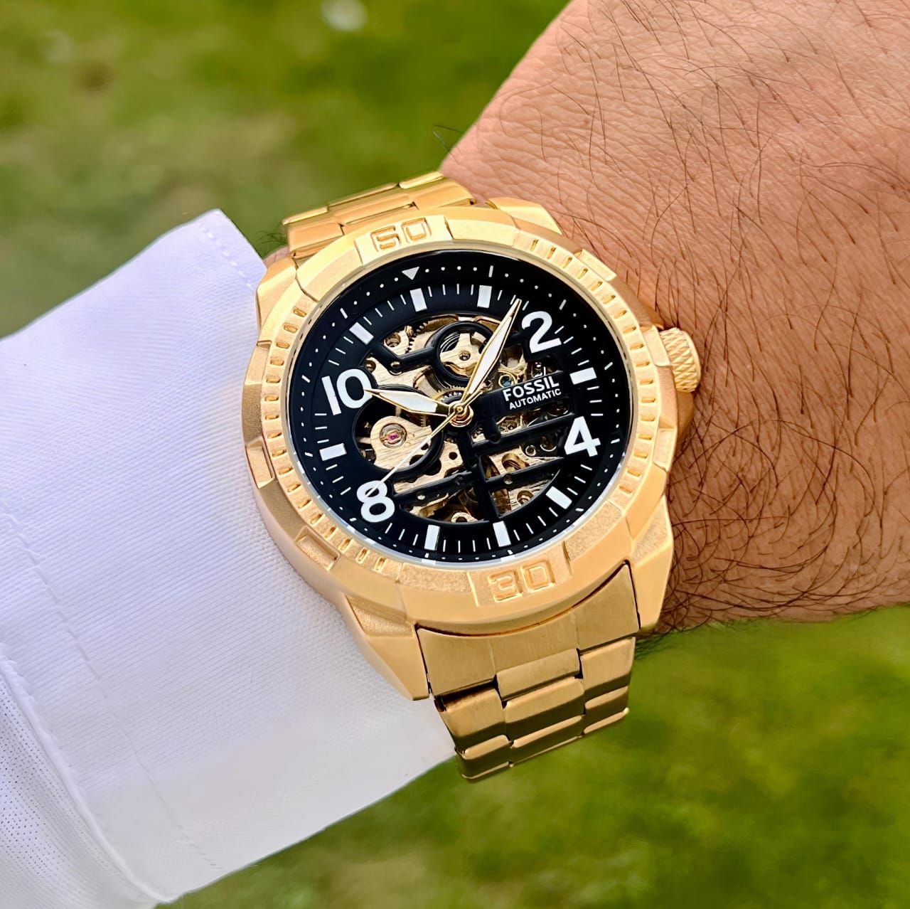 FOSSIL BRONSON Gold chain  (AUTOMATIC)