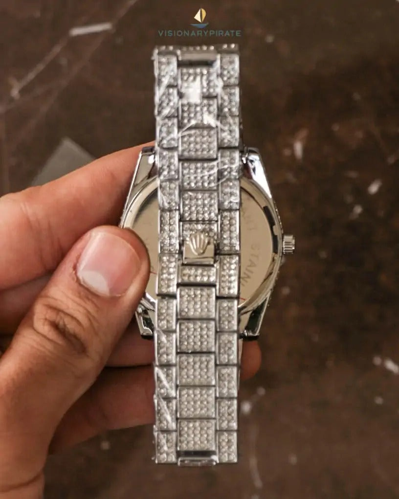 Rolex Arabic Dial Silver Color Watch