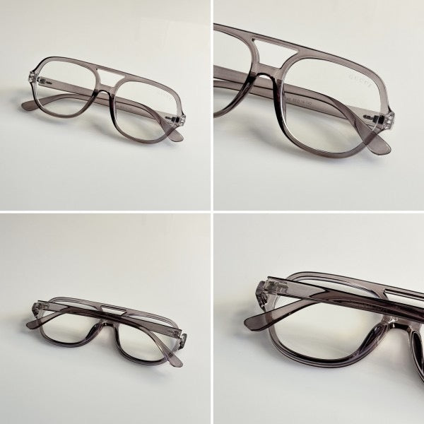 GUCCI TRANSPARENT Grey Frame With Original Box & Kit