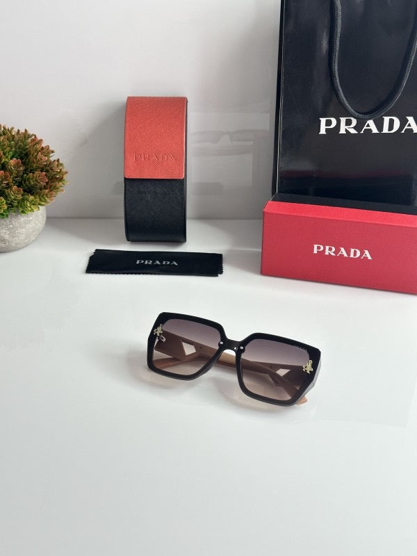 Prada Coffee Brown sunglasses with original box and kit