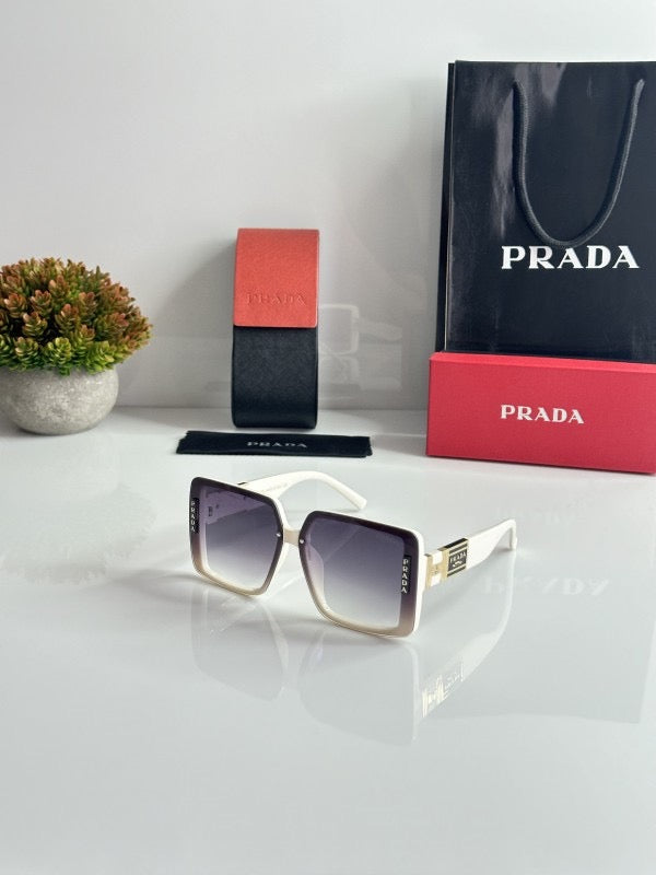 Prada White Black sunglasses for women's with original box and kit
