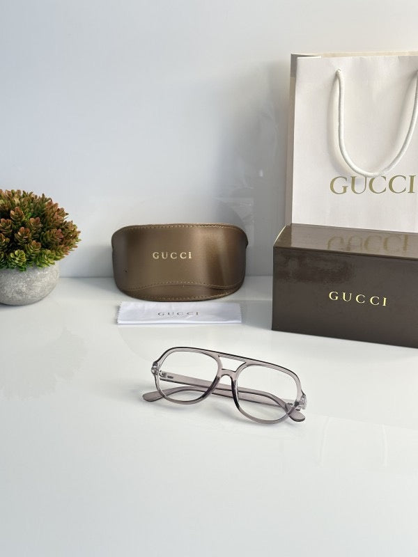 GUCCI TRANSPARENT Grey Frame With Original Box & Kit