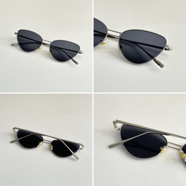 CARTIER SILVER BLACK sunglasses WITH ORIGINAL BOX AND KIT