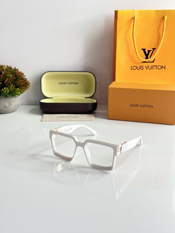 LOUIS VUITTON WHITE FRAME WITH ORIGINAL BOX AND KIT