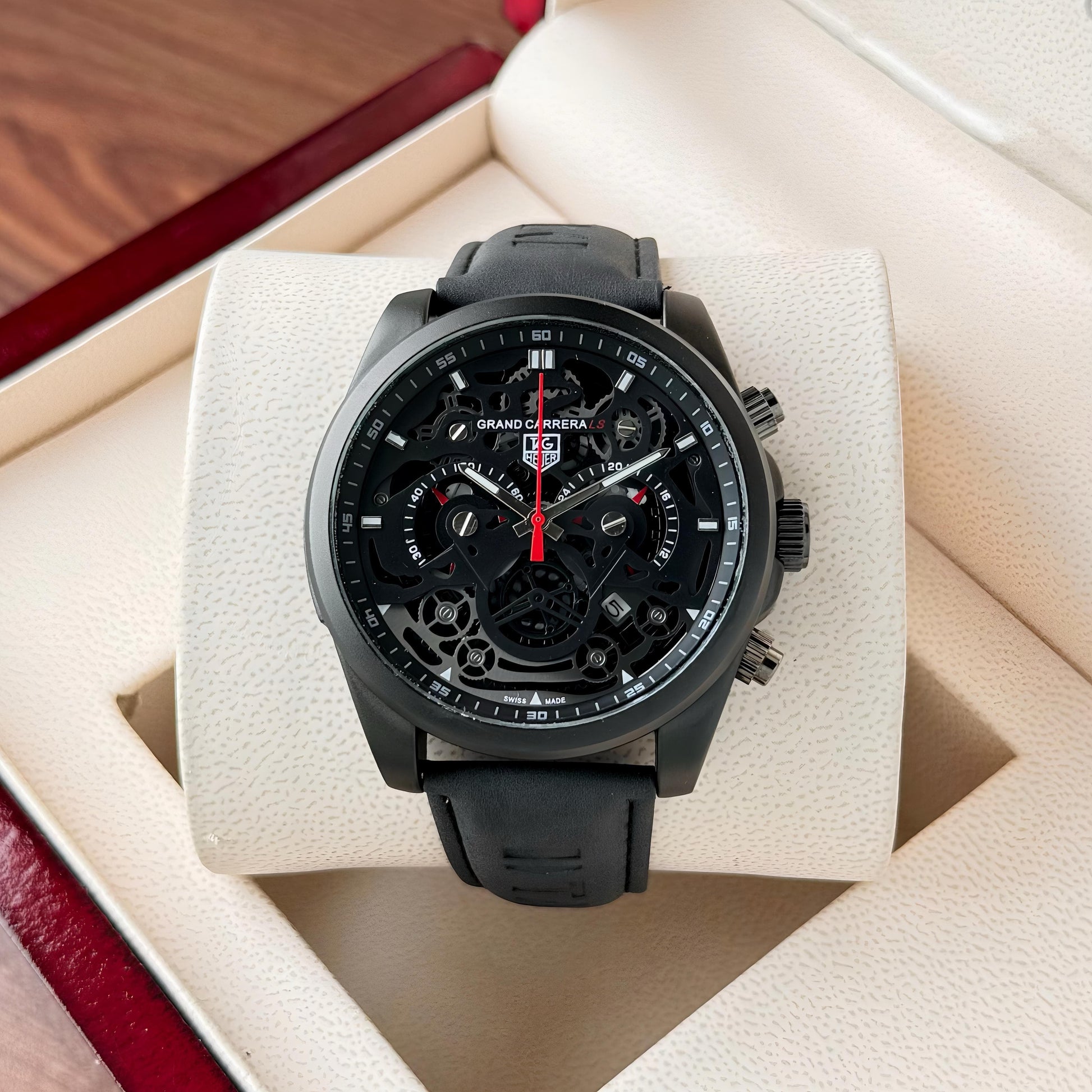TAG HEUER Cr7 Black Leather
