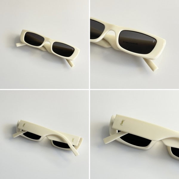 YSL Cream Black sunglasses with original box and kit