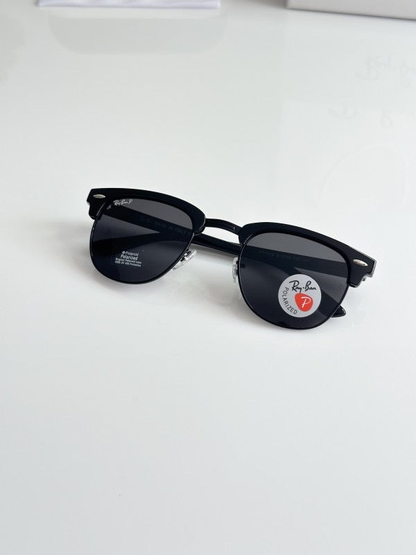 Rayban Clubmaster Black Black with original box and kit