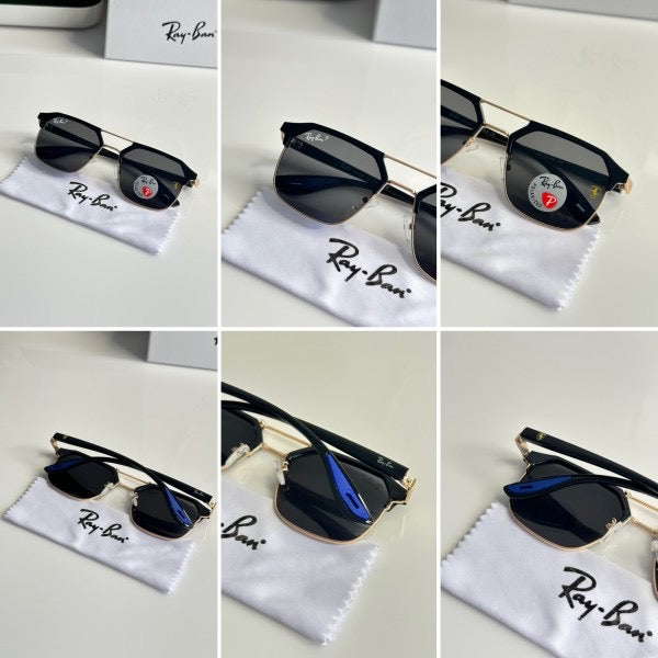 Rayban Gold Black with original box and kit