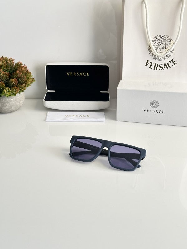 VERSACE BLUE BLACK sunglasses WITH ORIGINAL BOX AND KIT