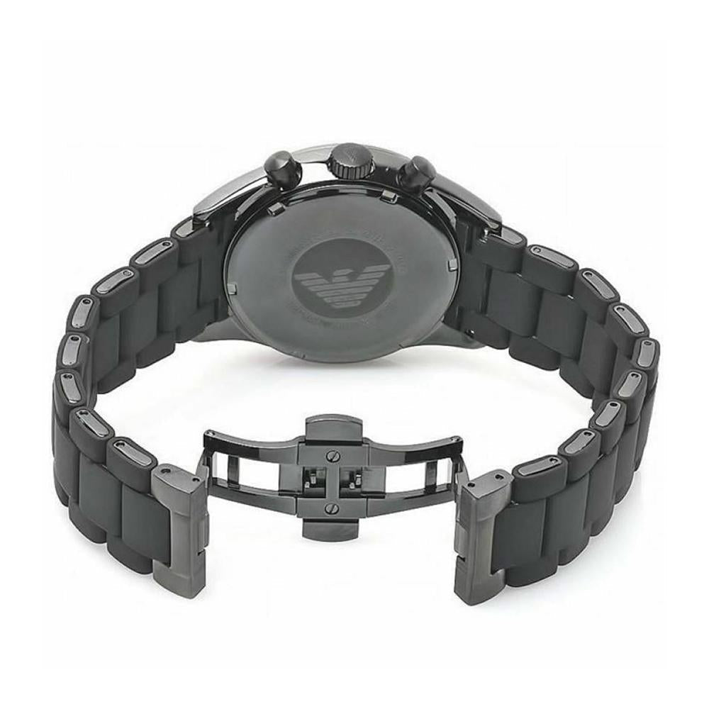 Chronograph Analog Full Black silicon Men's Watch for Man