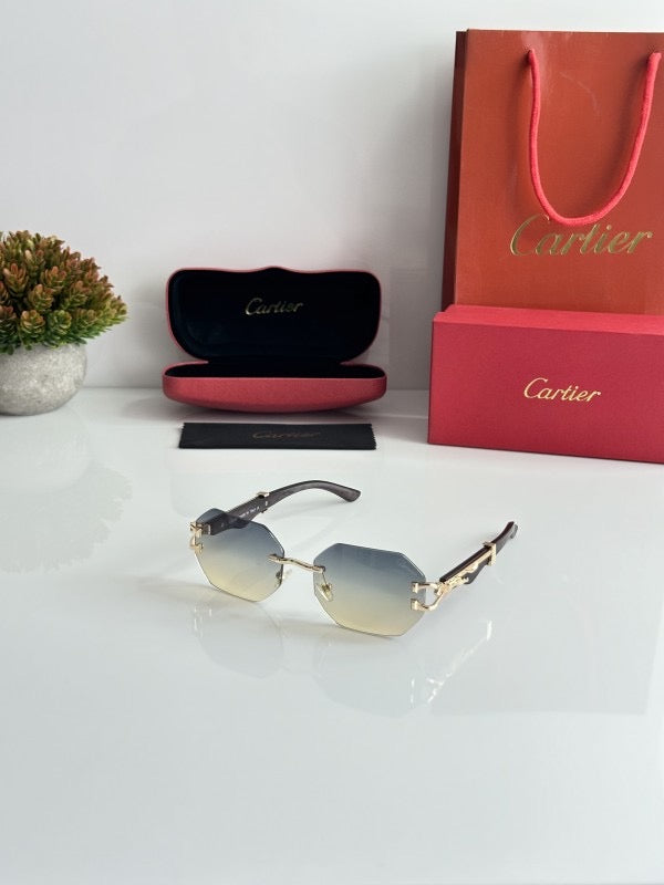 CARTIER GOLD GREEN DC WITH ORIGINAL BOX AND KIT