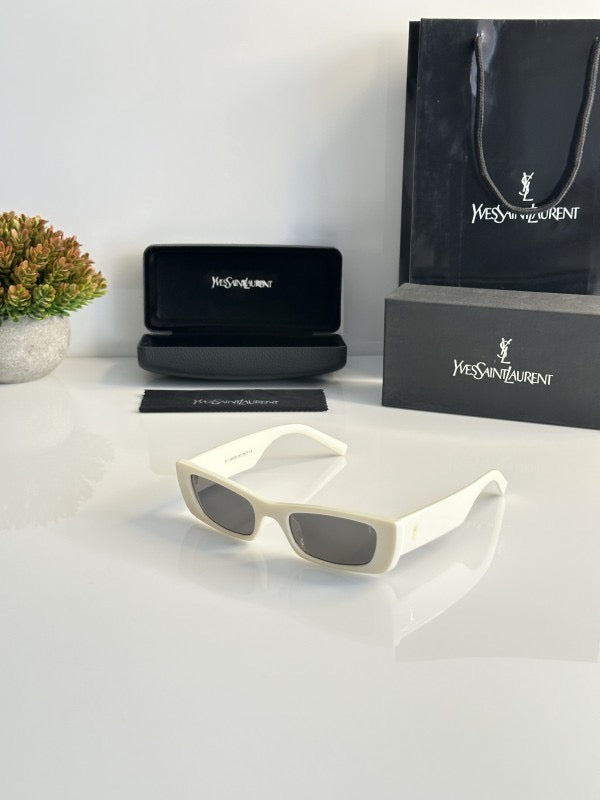 YSL Cream Black sunglasses with original box and kit