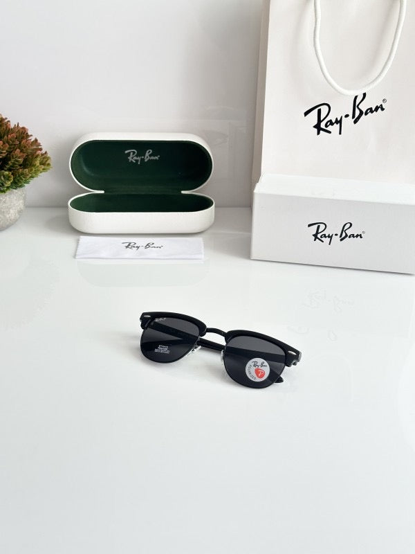 Rayban Clubmaster Black Black with original box and kit