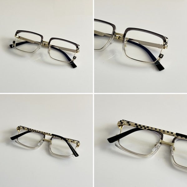 LOUIS VUITTON GOLD GREY FRAME - WITH ORIGINAL BOX AND KIT