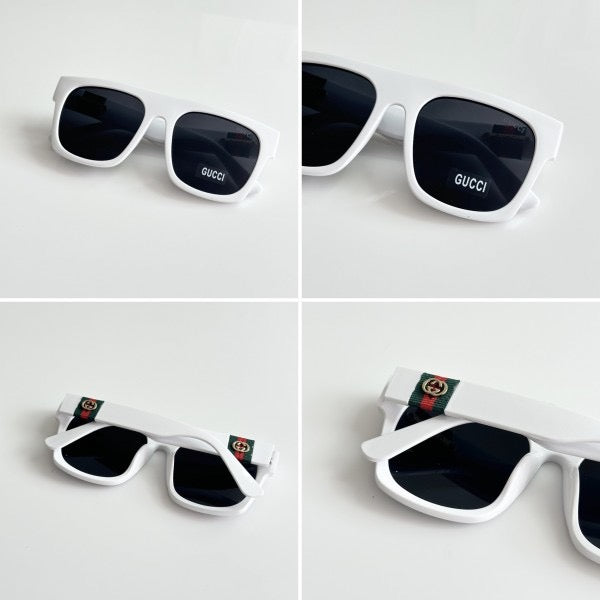 GUCCI White Black sunglasses with Original Box & Kit