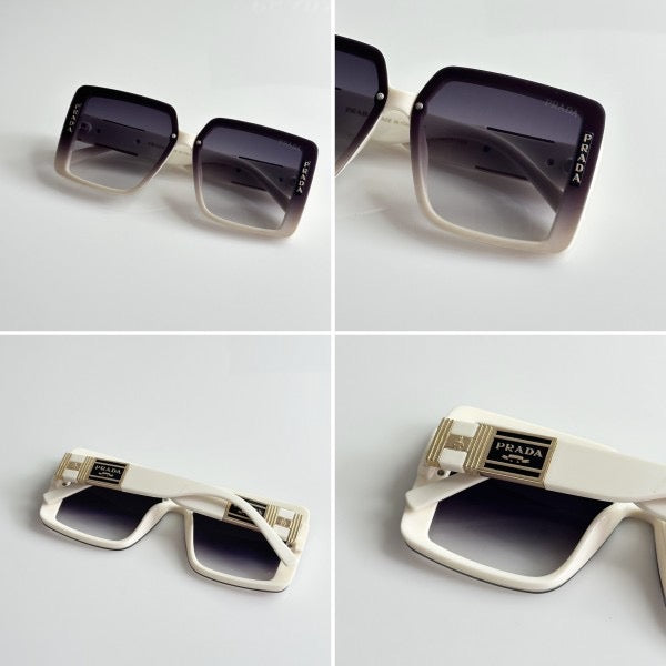 Prada White Black sunglasses for women's with original box and kit