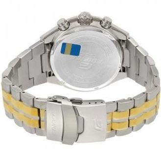 Edifice Chronograph Men's Watch With Silver Gold Color