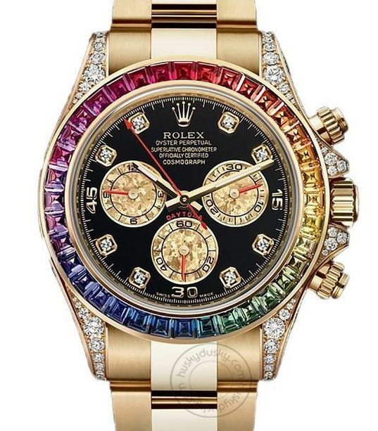 Rolex rainbow Golden Chronograph watch