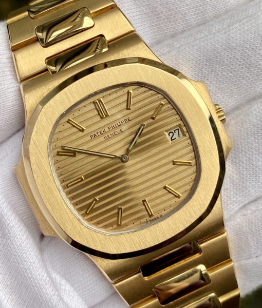 Patek Philippe Nautilus (JAPAN 1st) Mad Watch Qurtz Movement Gold Dated Watch For Men's