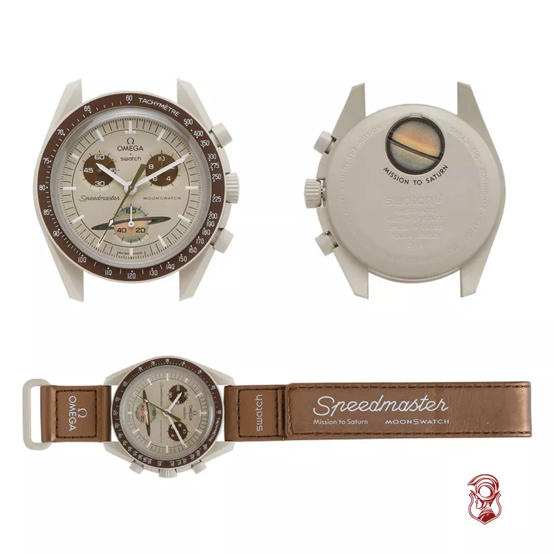 OMEGA X SWATCH  MOONSWATCH Mission To The Saturn - Brown Dial/Brown Strap Bioceramic