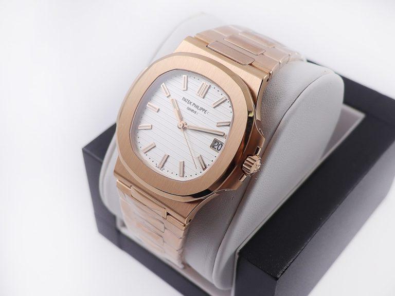 PATEK PHILIPPE Nautilus Mad Watch Qurtz Movement Rose Gold White Dated Watch For Men's