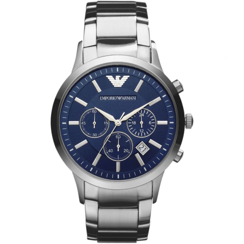Emporio Armani Chronograph Blue Dial Mens Watch