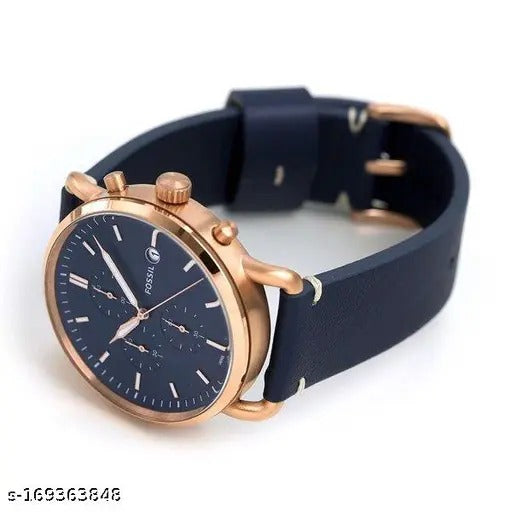 Fossil Commuter Blue Dial with Blue Leather Strap