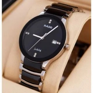 RADO JUBLIE BLACK SILVER WITH DATE WORKING