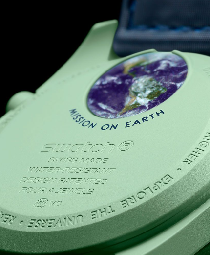 OMEGA X SWATCH MOONSWATCH Mission to The Earth Black Dial with Green Case/Black Strap Bioceramic