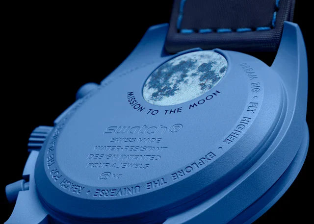 OMEGA X SWATCH MOONSWATCH Mission to the moon White Dial with Blue Case/Blue Strap Bioceramic