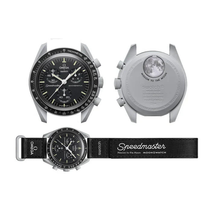 OMEGA X SWATCH MOONSWATCH Mission to the moon - Black Dial with Gray Case/Black Strap Bioceramic