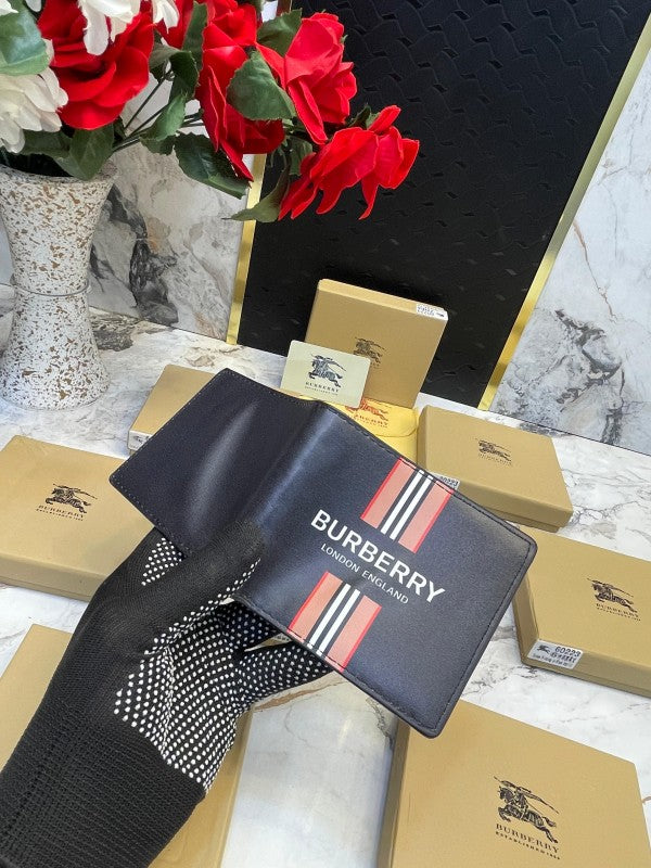 BURBERRY PREMIUM QUALITY WALLET WITH DUST COVER AND BOX